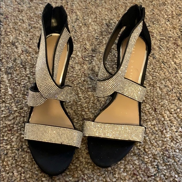 Kelly & Katie Shoes - Black high heels with diamond embellishments